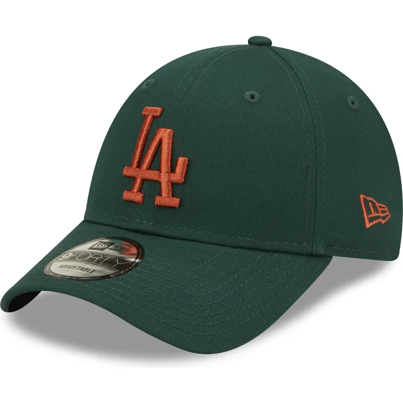 kapa-zaobljena-zelena-podesiv-9forty-league-essential-los-angeles-dodgers-mlb-new-era