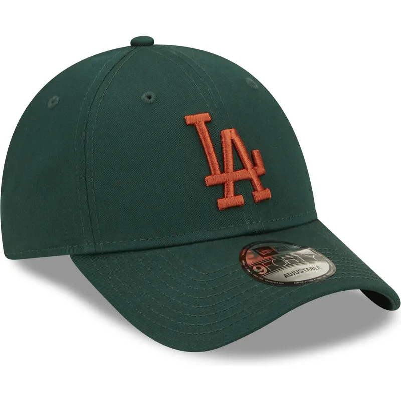 kapa-zaobljena-zelena-podesiv-9forty-league-essential-los-angeles-dodgers-mlb-new-era