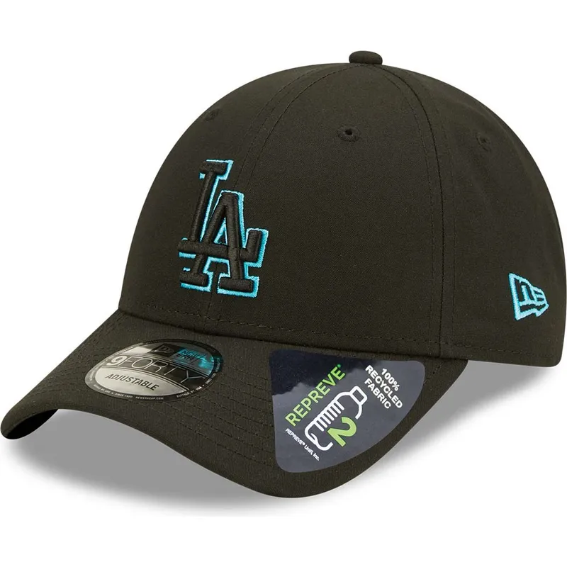 kapa-zaobljena-crna-snapback-9forty-neon-pack-repreve-los-angeles-dodgers-mlb-new-era