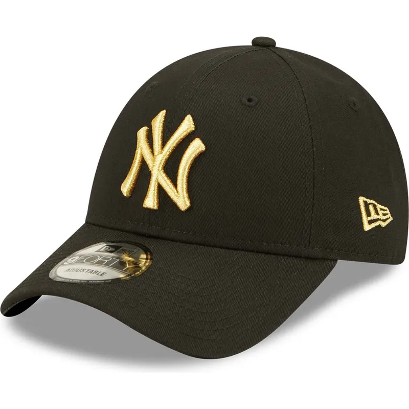 kapa-zaobljena-crna-podesiv-dorado-9forty-metallic-new-york-yankees-mlb-new-era