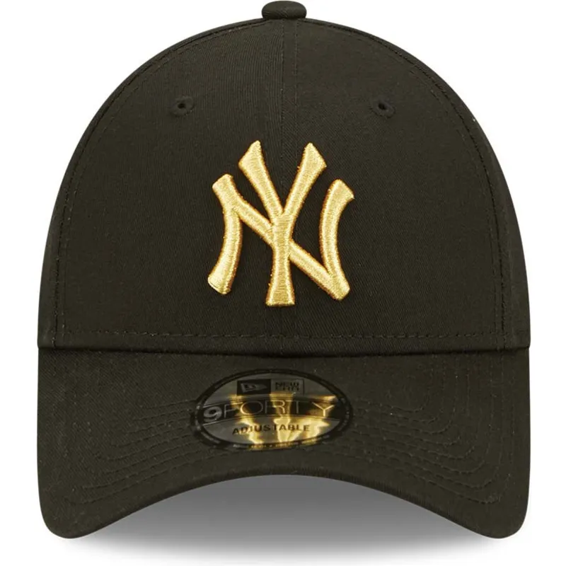kapa-zaobljena-crna-podesiv-dorado-9forty-metallic-new-york-yankees-mlb-new-era