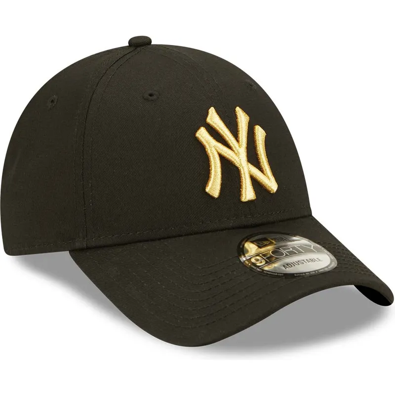 kapa-zaobljena-crna-podesiv-dorado-9forty-metallic-new-york-yankees-mlb-new-era