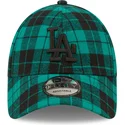 kapa-zaobljena-zelena-podesiv-9forty-plaid-los-angeles-dodgers-mlb-new-era