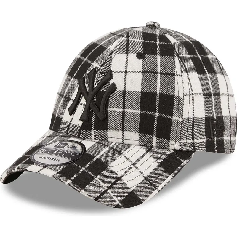 kapa-zaobljena-crna-podesiv-9forty-plaid-new-york-yankees-mlb-new-era