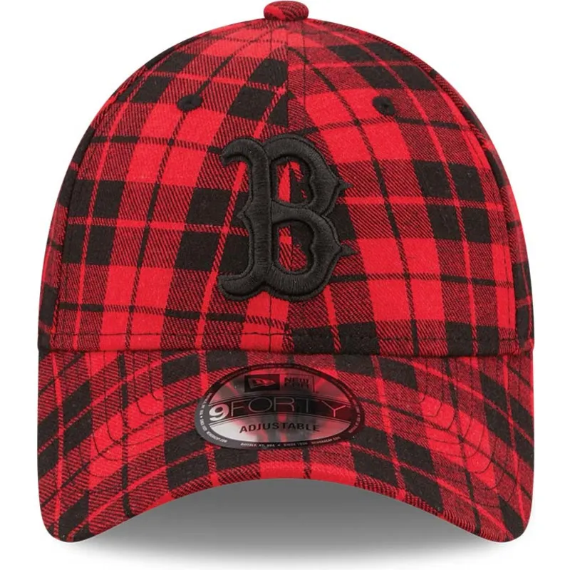 kapa-zaobljena-crvena-podesiv-9forty-plaid-boston-red-sox-mlb-new-era