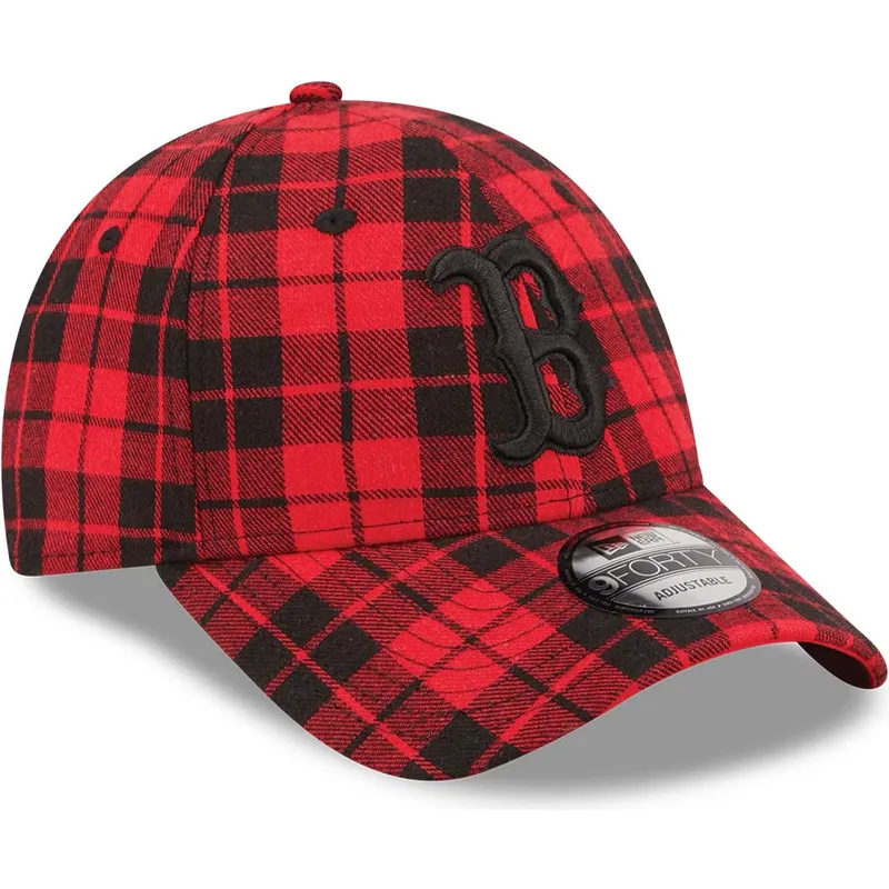 kapa-zaobljena-crvena-podesiv-9forty-plaid-boston-red-sox-mlb-new-era