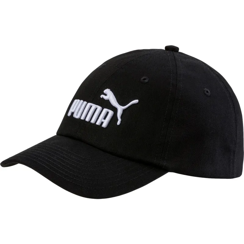 kapa-zaobljena-crna-podesiv-za-djecu-essentials-puma