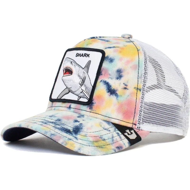 kapa-zaobljena-bijela-snapback-shark-tie-dye-the-farm-goorin-bros