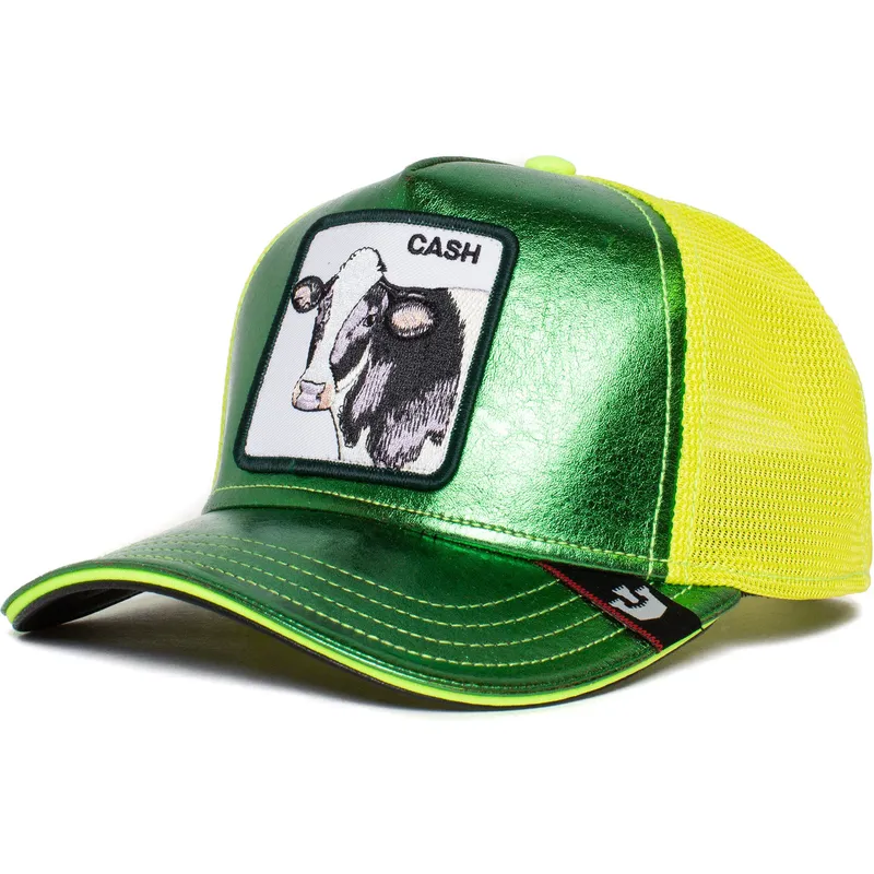 kapa-zaobljena-zelena-snapback-cash-shine-metallic-the-farm-goorin-bros