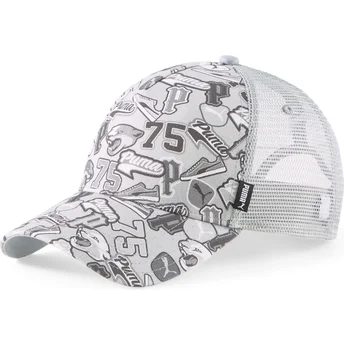 Puma Academy Printed Grey Snapback Trucker Hat