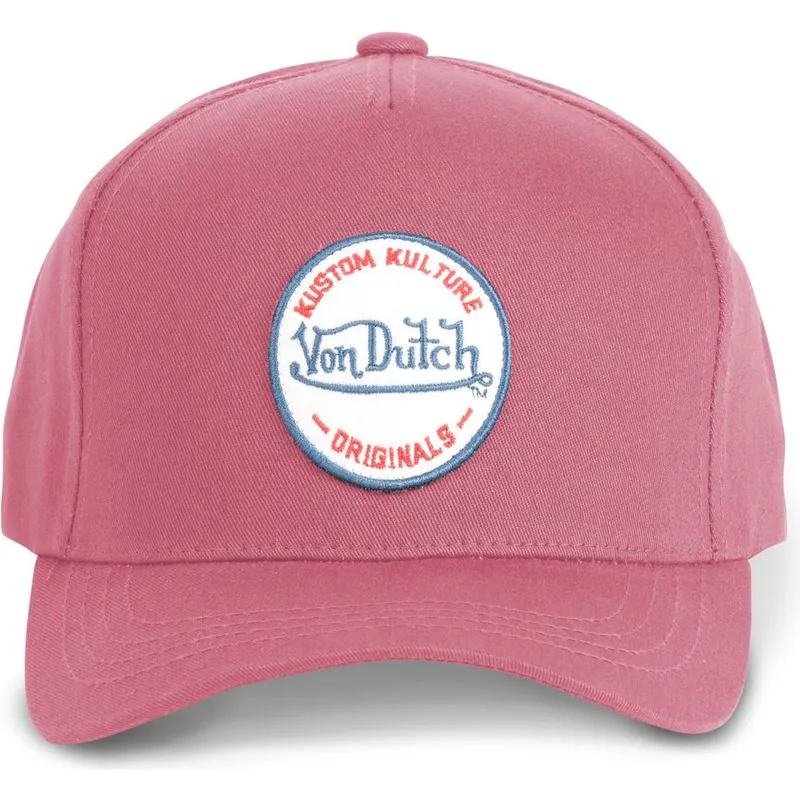 kapa-zaobljena-crvena-snapback-kustom-kulture-col-rasp-von-dutch