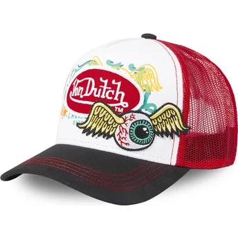 Kape zaobljena crvena snapback , PAT RED Von Dutch