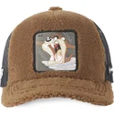 kapa-zaobljena-smeda-snapback-tasmanski-vrag-looney-tunes-capslab