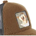kapa-zaobljena-smeda-snapback-tasmanski-vrag-looney-tunes-capslab
