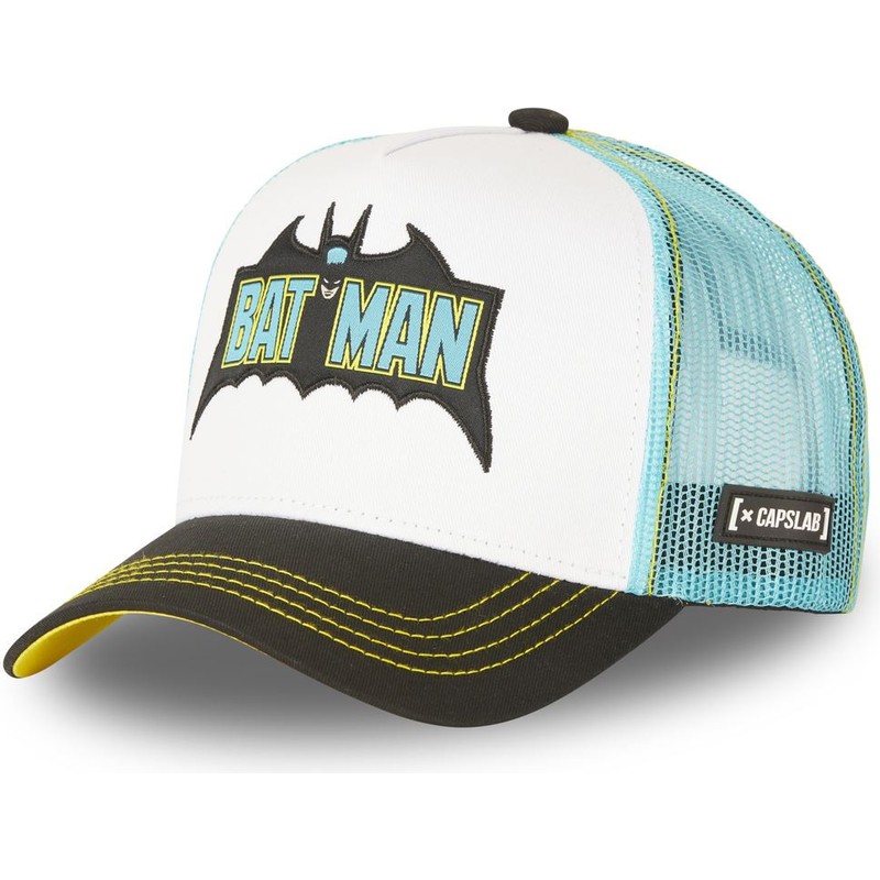 Capslab Batman LOG2 DC Comics White, Blue and Black Trucker Hat:  