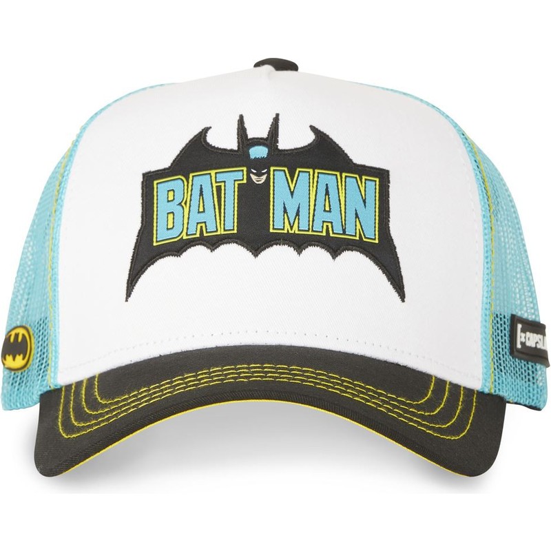 Capslab Batman LOG2 DC Comics White, Blue and Black Trucker Hat:  