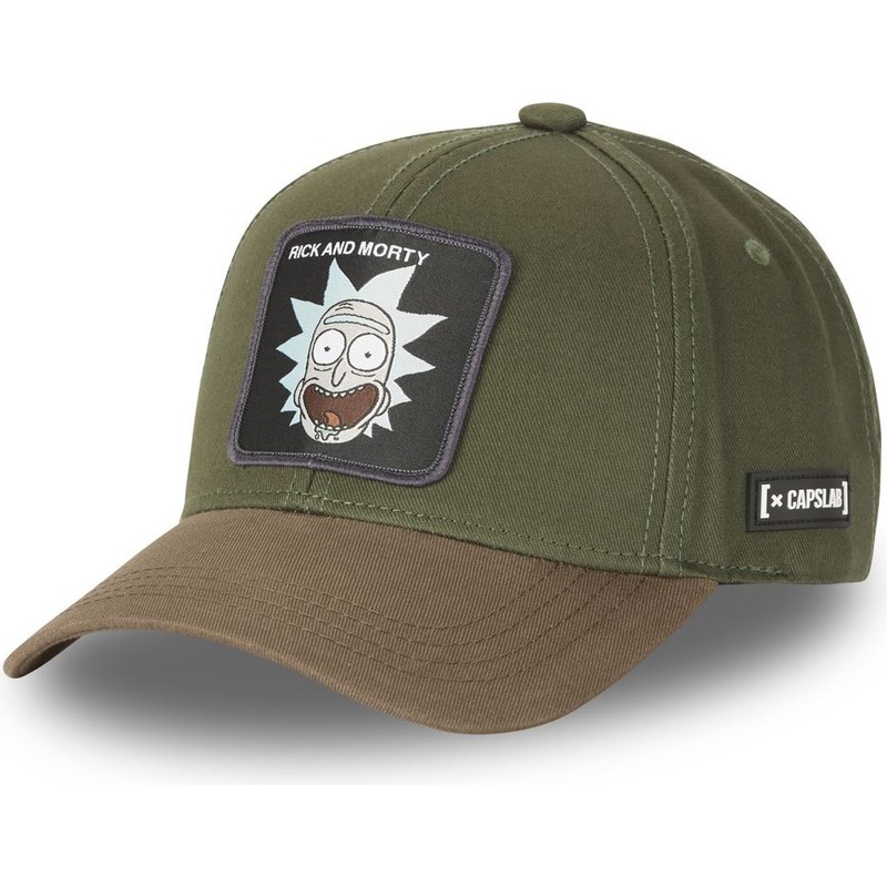 capslab-curved-brim-rick-sanchez-casb-ri1-rick-and-morty-green-and-brown-adjustable-cap