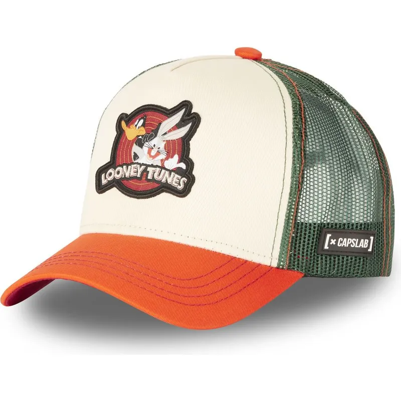 cap-zaobljena-beige-snapback-bugs-bunny-and-daffy-duck-looney-tunes-capslab