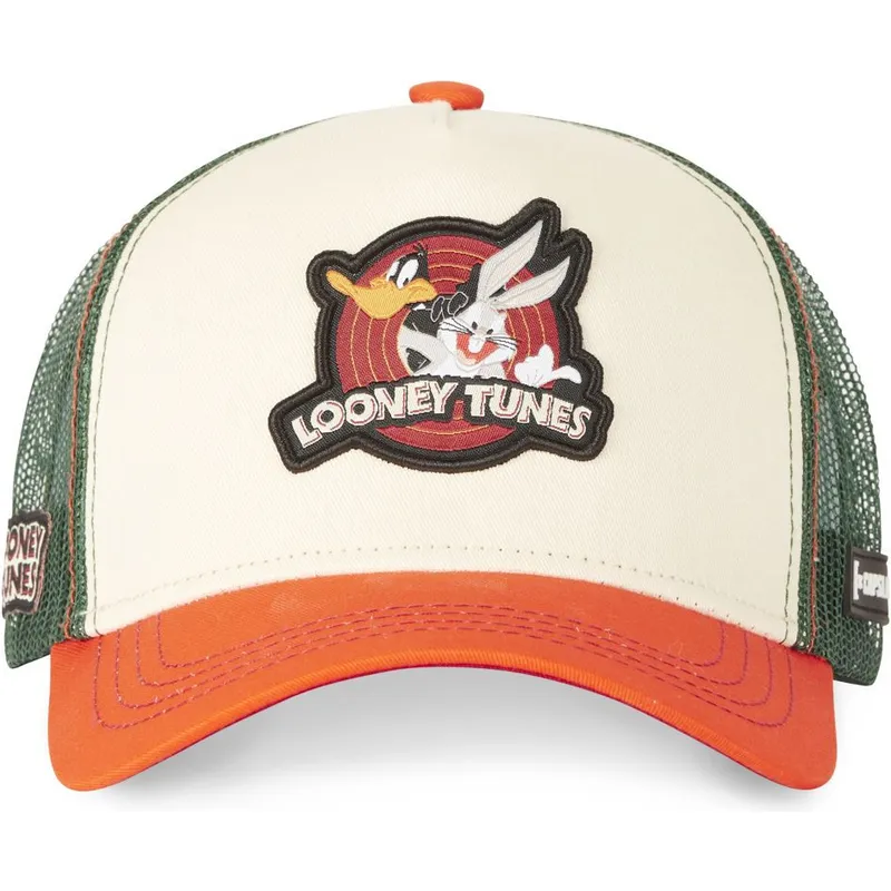 cap-zaobljena-beige-snapback-bugs-bunny-and-daffy-duck-looney-tunes-capslab