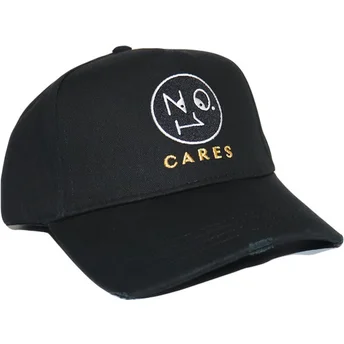 Kape zaobljena crna podesiva traka No.1 Cares Distressed Black Gold The No.1 Face
