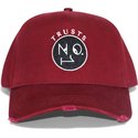 the-no1-face-curved-brim-trusts-no1-distressed-black-white-logo-maroon-adjustable-cap