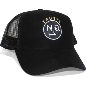 Kape zaobljena crna snapback Trusts No.1 Suede Black Gold The No.1 Face