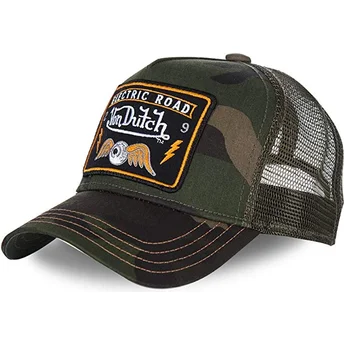 Kape zaobljena maskirni snapback SQUARE4 Von Dutch