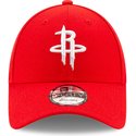 new-era-curved-brim-9forty-the-league-houston-rockets-nba-red-adjustable-cap