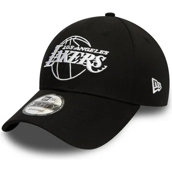 Cap zaobljena black adjustable strap 9FORTY Essential Outline Los Angeles Lakers NBA New Era