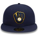 new-era-flat-brim-59fifty-authentic-on-field-milwaukee-brewers-mlb-navy-blue-fitted-cap