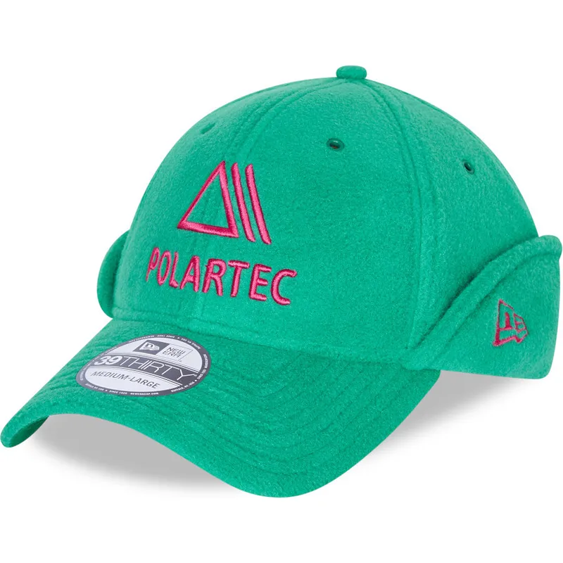 kapa-zaobljena-zelena-prilagodena-39thirty-polartec-dog-ear-fleece-new-era