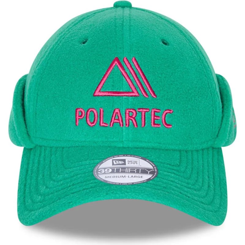 kapa-zaobljena-zelena-prilagodena-39thirty-polartec-dog-ear-fleece-new-era