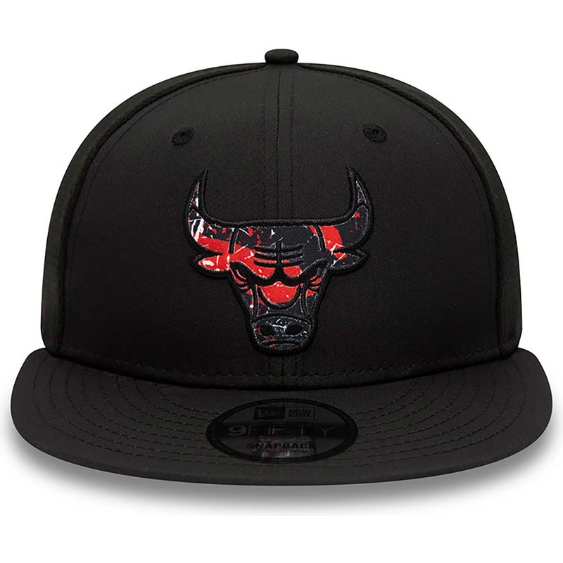new-era-flat-brim-red-logo-9fifty-print-infill-chicago-bulls-nba-black-snapback-cap
