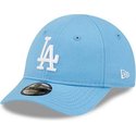 new-era-curved-brim-toddler-9forty-league-essential-los-angeles-dodgers-mlb-light-blue-adjustable-cap