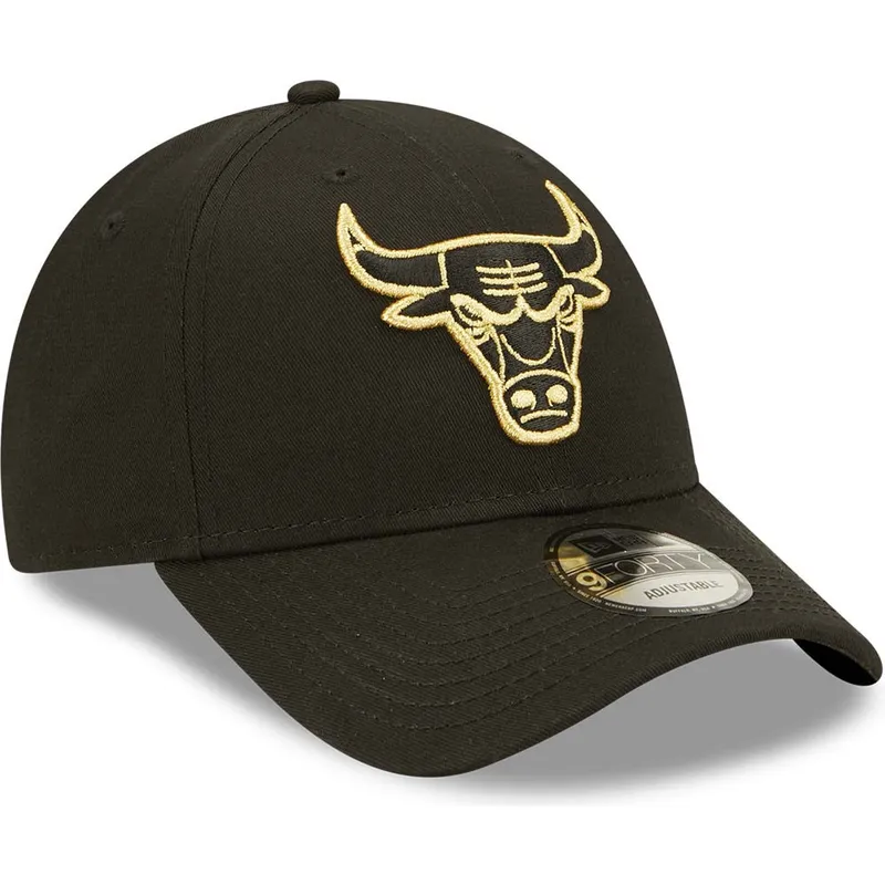 kapa-zaobljena-crna-podesiv-dorado-9forty-metallic-chicago-bulls-nba-new-era
