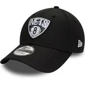 kapa-zaobljena-crna-podesiv-9forty-print-infill-brooklyn-nets-nba-new-era