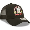 new-era-a-frame-repreve-lucky-paws-black-snapback-trucker-hat