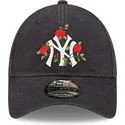 kapa-zaobljena-mornarsko-plava-podesiv-9forty-flower-new-york-yankees-mlb-new-era