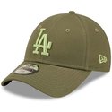 new-era-curved-brim-youth-green-logo-9forty-league-essential-los-angeles-dodgers-mlb-green-adjustable-cap
