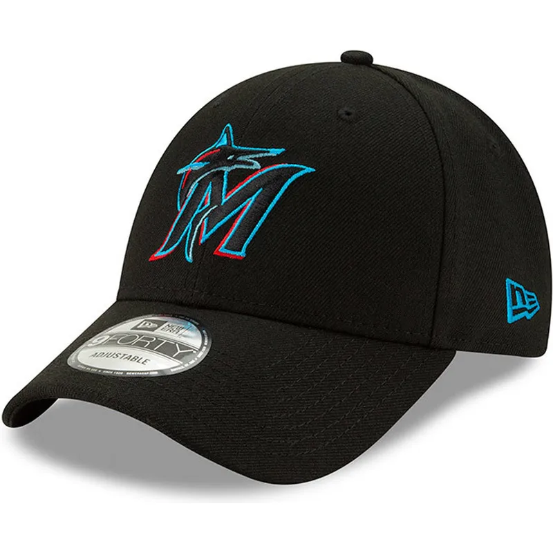 kapa-zaobljena-crna-podesiv-9forty-the-league-miami-marlins-mlb-new-era