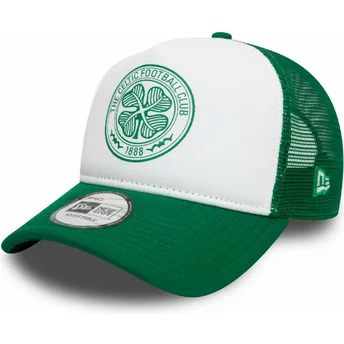 New Era E Frame Core Celtic Football Club Scottish Premiership Green and White Trucker Hat