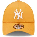 new-era-curved-brim-9forty-league-essential-new-york-yankees-mlb-orange-adjustable-cap