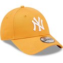 new-era-curved-brim-9forty-league-essential-new-york-yankees-mlb-orange-adjustable-cap