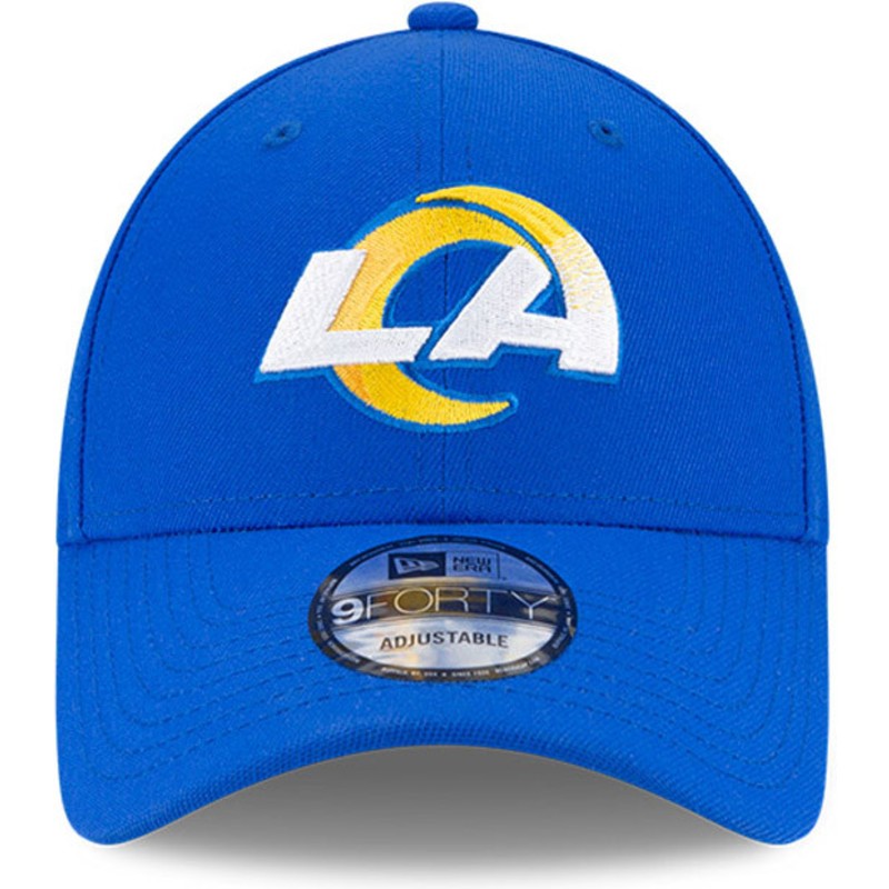 new-era-curved-brim-9forty-the-league-los-angeles-rams-nfl-blue-adjustable-cap
