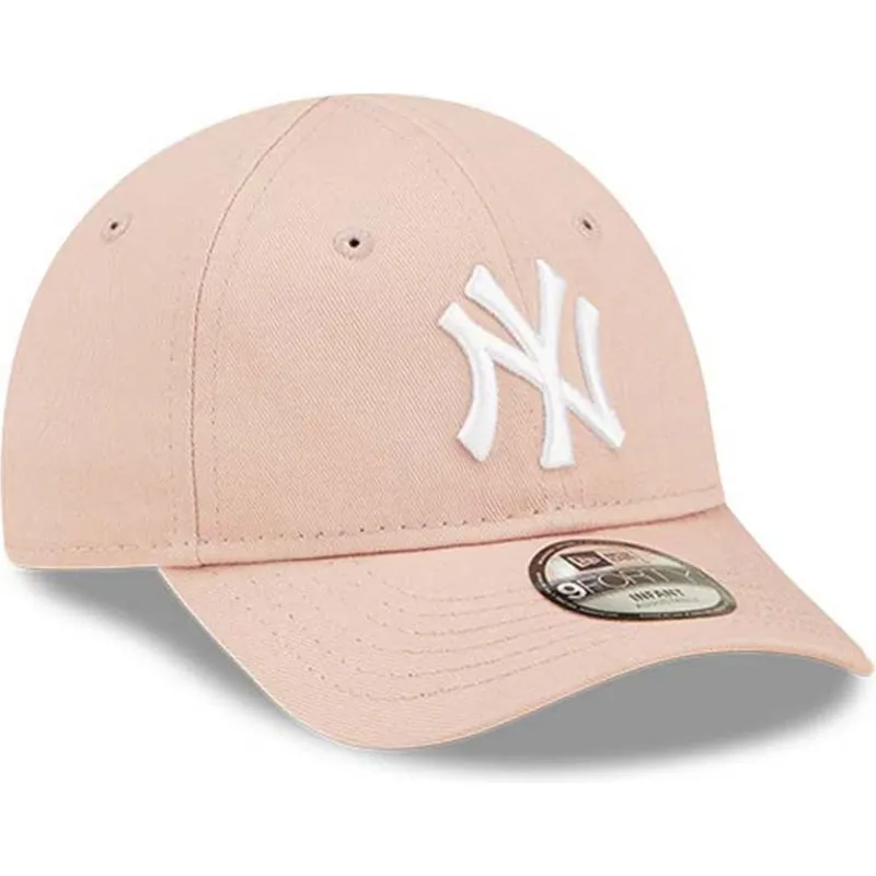 kapa-zaobljena-ruzicasta-podesiv-za-djecu-9forty-league-essential-new-york-yankees-mlb-new-era