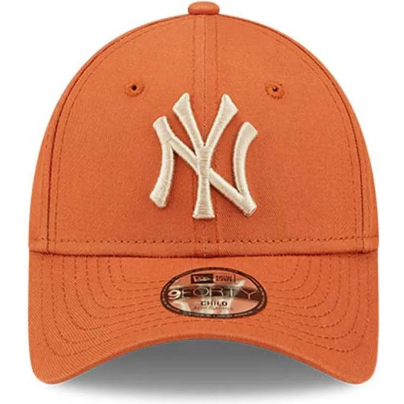 kapa-zaobljena-narancasta-podesiv-za-djecu-9forty-league-essential-new-york-yankees-mlb-new-era