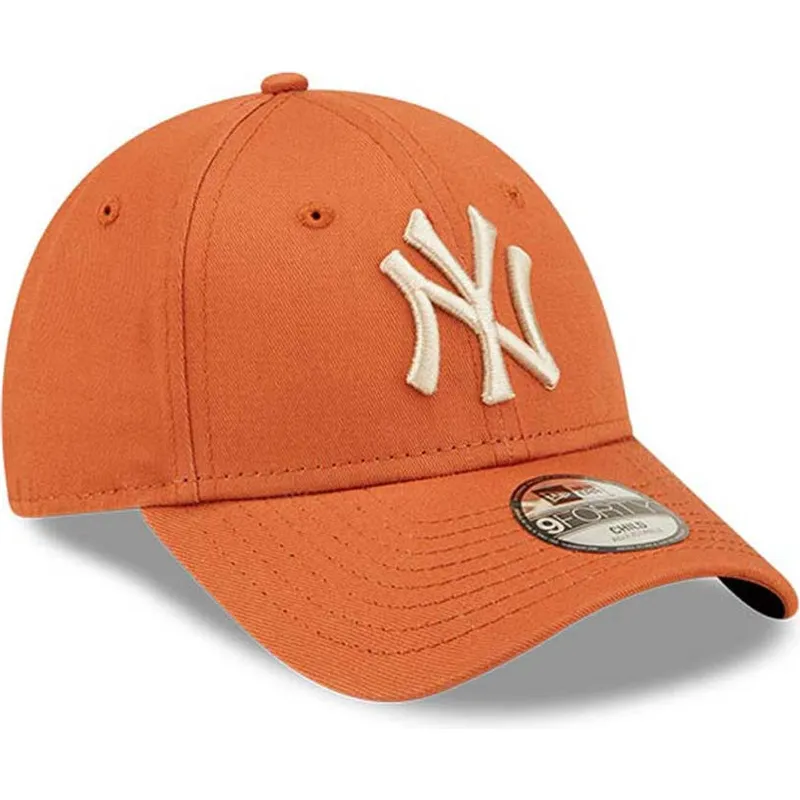 kapa-zaobljena-narancasta-podesiv-za-djecu-9forty-league-essential-new-york-yankees-mlb-new-era