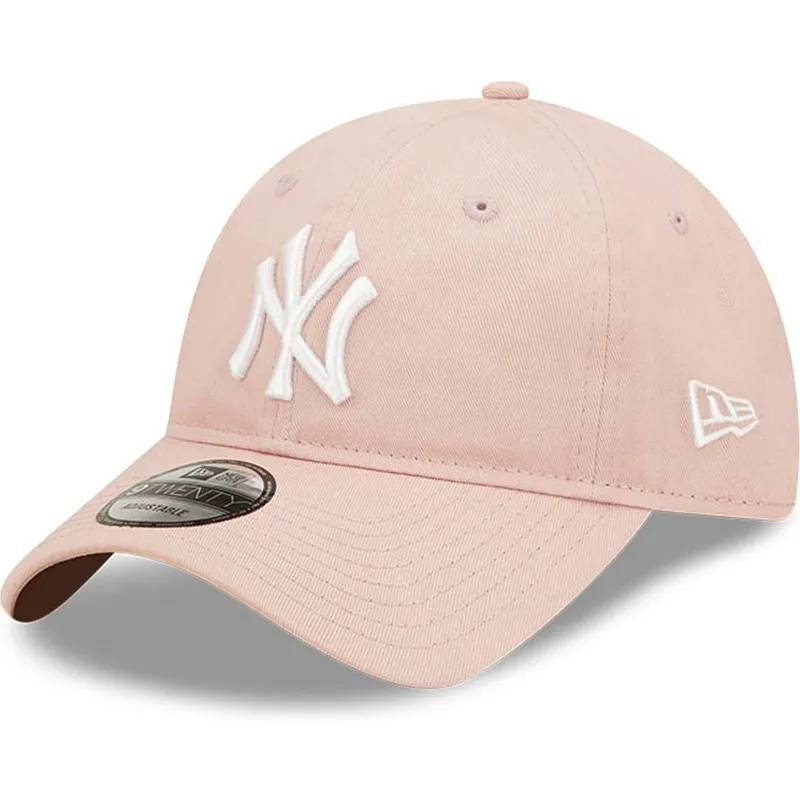 kapa-zaobljena-ruzicasta-podesiv-9twenty-league-essential-new-york-yankees-mlb-new-era