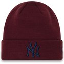 new-era-navy-blue-logo-cuff-league-essential-new-york-yankees-mlb-maroon-beanie