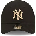 cap-zaobljena-black-adjustable-strap-za-djecu-pequeno-9forty-league-essential-new-york-yankees-mlb-new-era